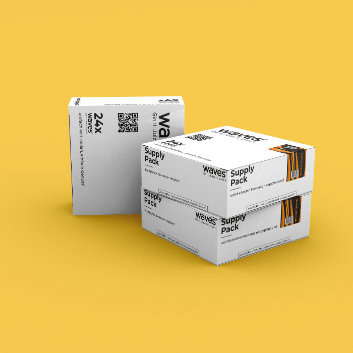 Waves Blood Orange Getränk in einer dose, frisch, spritzig und einzigartig – ideal für die nächste Party.