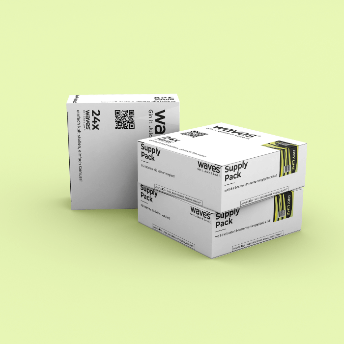 Waves Dry Lime Getränk in einer dose, frisch, spritzig und einzigartig – ideal für die nächste Party.